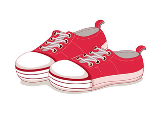 Sneakers vector, canvas shoes