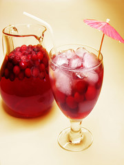 punch cocktail drink with fruit