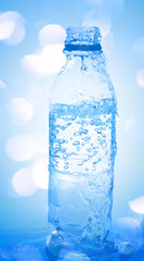 pouring water from bottle