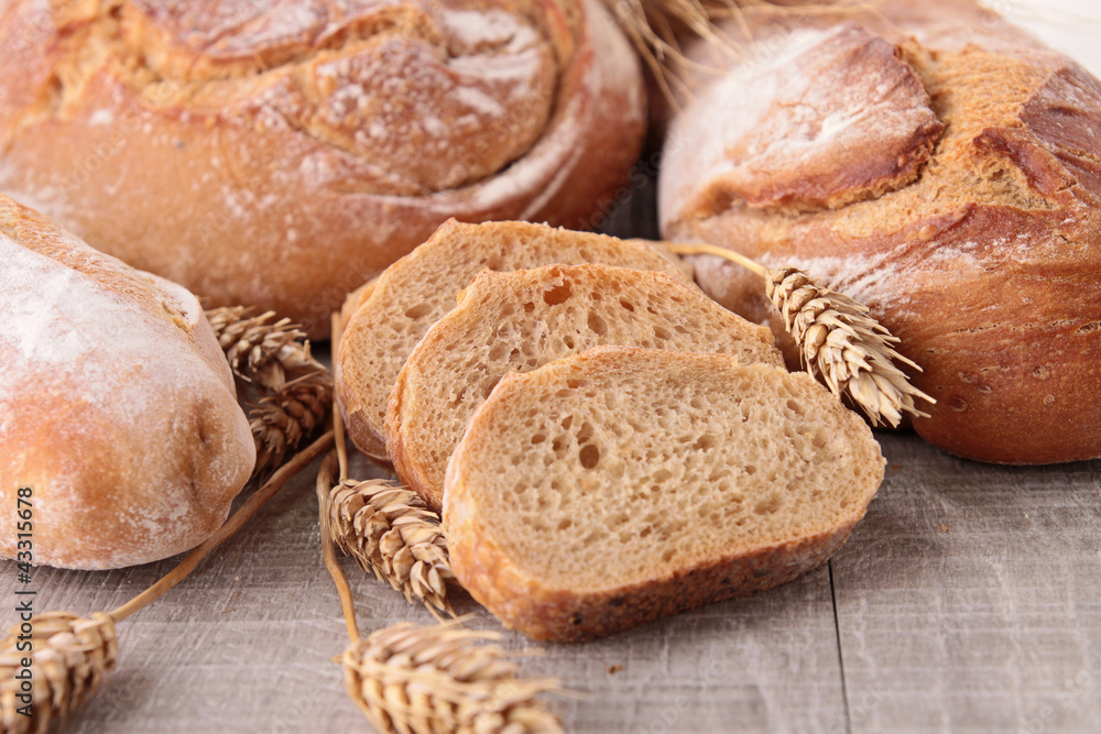 Sticker assortment of bread