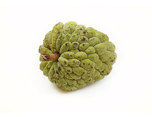 Cherimoya fruit on white