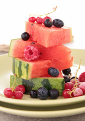 watermelon and berry fruit