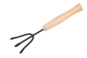 gardening rake with clipping path