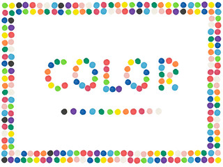 Colorful Plasticine frame isolated on white background