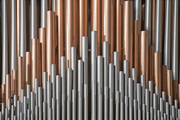 Brussels - Detail from organ Basilica of the Sacred Heart - obrazy, fototapety, plakaty