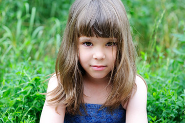 Portrait of little girl with elegant hairstyle © Alinute