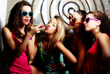 girls and wall