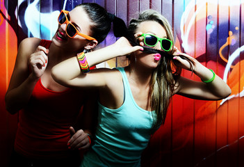 girls and wall