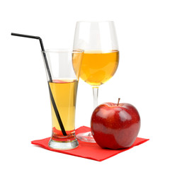 juice and apple