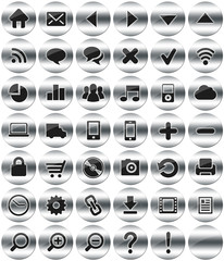 41 web icons isolated 1 blank aluminum