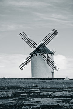 Old Spanish windmill. Toned Image