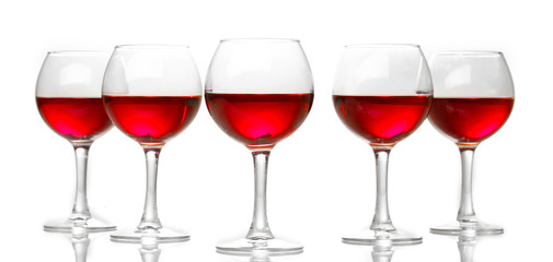 Wineglasses isolated on white
