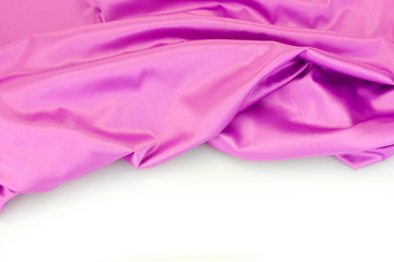 purple silk drape isolated on white