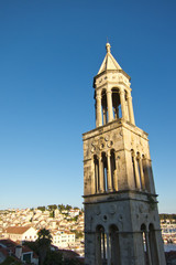 Obraz premium church bell tower in hvar croatia