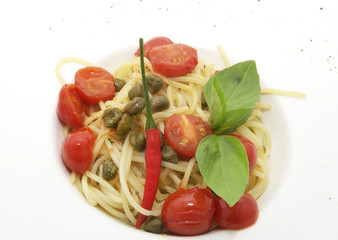 спагетти с овощами