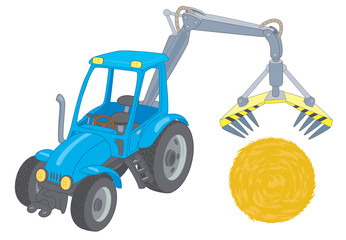 Farm tractor loader