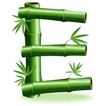 Bamb&ugrave; Lettera E - Bamboo Logo Sign Letter E - Vector