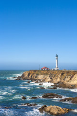 Fototapeta na wymiar famous Point Arena Lighthouse in California