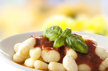 Gnocchi di patata with basilico and tomato sauce