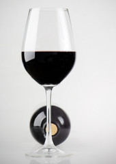 red wine in glass