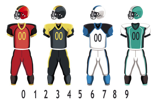American Football Jersey Shirt Sport Design Templates Uniforms Front Back  Stock Vector by ©shamas1214@gmail.com 426500202