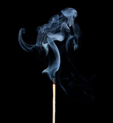 Match in the smoke