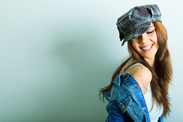 laughing model