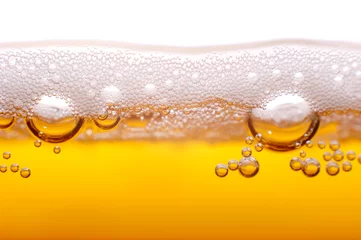 Foto auf Leinwand Foam and bubbles of beer. © Faferek