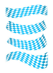 Set of banners in bavarian colors