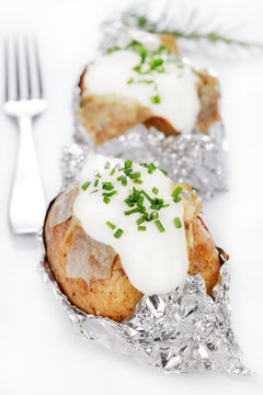 Folienkartoffeln mit Quark