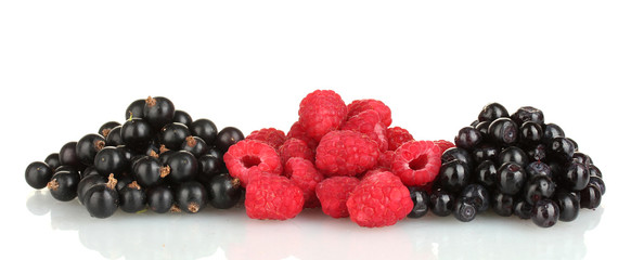 Fresh berries isolated on white