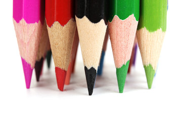 Color pencils isolated on white