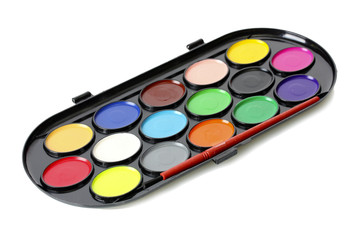 Watercolors isolated on white