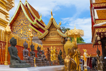 Fototapeta premium Beautiful temple Doi Suthep in Chiang Mai. Thailand.