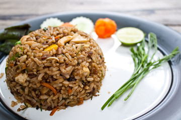 herbal fried rice (curry flavor) - vegetarian thai food