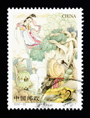 Stamp shows a historic love story