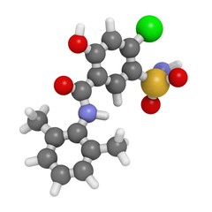 Xipamide Molecule - Chemical Structure