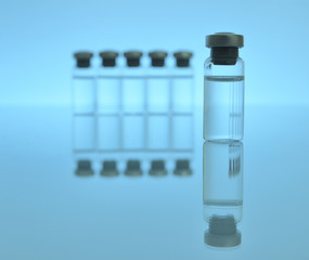 Vials of medications.
