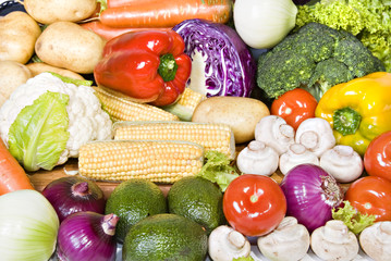 Fresh organic vegetables ready to be used