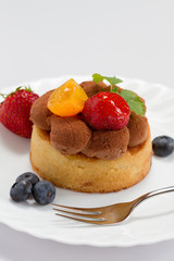 fruit  tart with strawberries