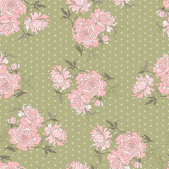 peony seamless pattern