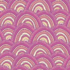 Abstract rubber stamped pattern