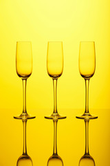 Glasses with wine