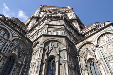 Cathedral facade of the Duomo in Florence