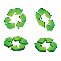 Fototapeta premium Recycle icon set