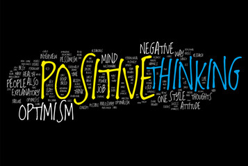 Positive thinking © Words Collage Cloud