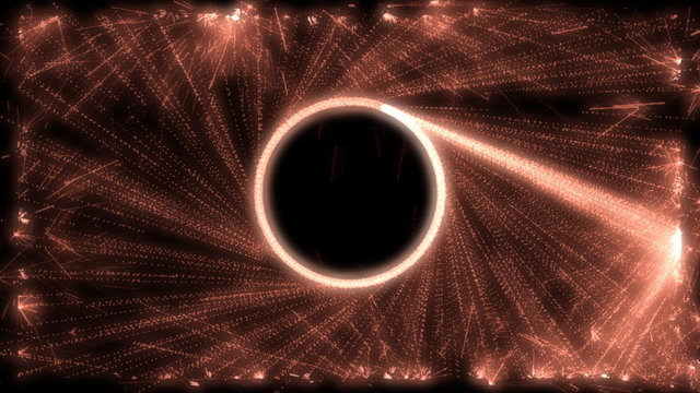 Sparks shoot violently out from a spinning disc.