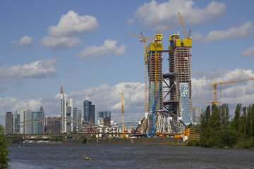 Baustelle neue EZB Bank in Frankfurt