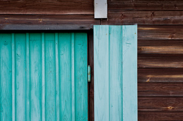 Abstract architecture detail old wooden house