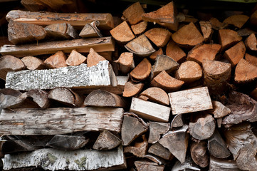 Closeup of billet pile